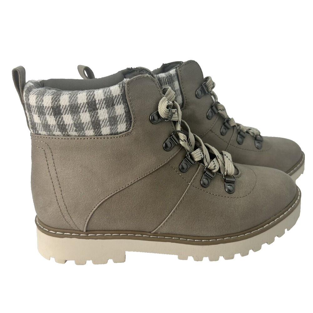 Cliffs By White Mountain Women's Sabine Ankle Lace-Up Hiking Boots Gray Size 6